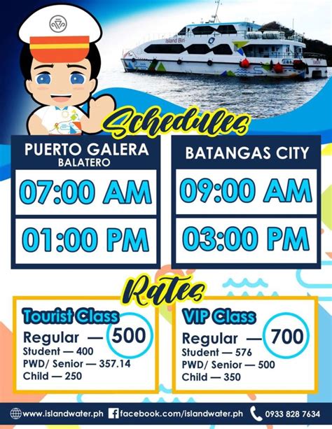 Batangas To Puerto Galera 2020 Boat Schedule And Fare Rates