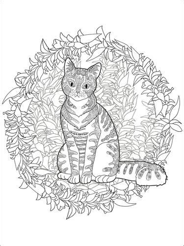 Dessins coloriés de mandala chat : Coloriage De Chat En Mandala