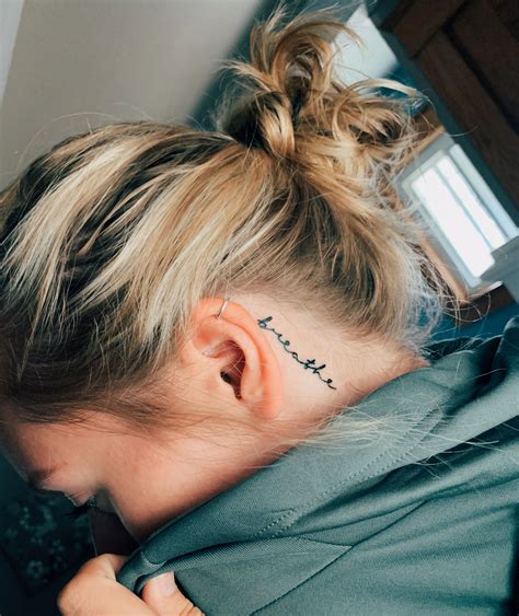 Cool Tattoos Behind The Ear For Females References Photography