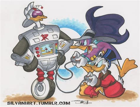 Darkwing Duck And Scrooge Playing Video Games On Gizmoduck By James