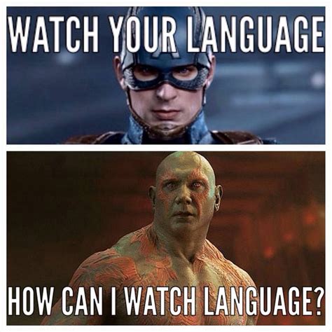 Language Marvel Funny Superhero Memes Marvel Quotes