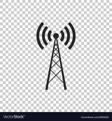 Antenna Icon Isolated On Transparent Background Vector Image