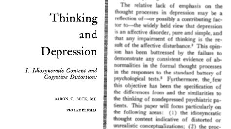 Beck 1979 Cognitive Model Of Depression Muitos Modelos