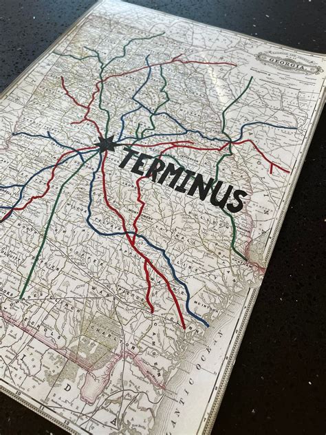 Full Size Walking Dead Terminus Map Etsy Uk
