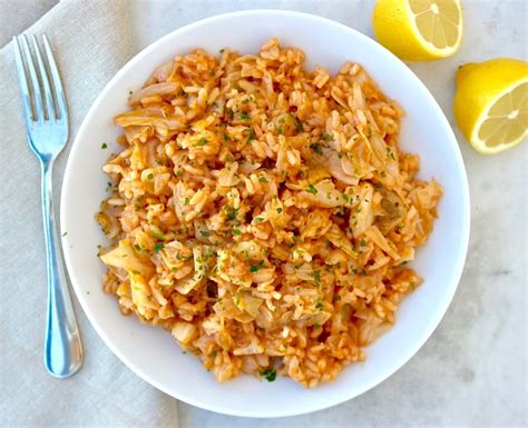 Greek Cabbage With Rice Lahanorizo Recipe