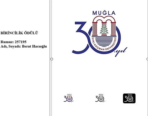 Muğla Sıtkı Koçman Üniversitesi 30 Yılı 30 Yıl Logosu