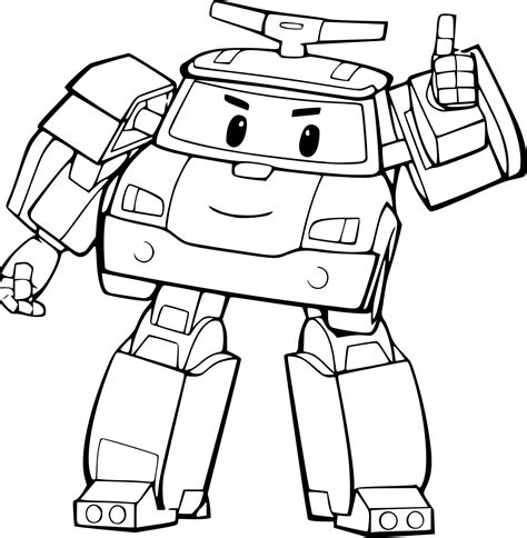 Coloriage de Robocar Poli à imprimer sur Coloriage DE .com