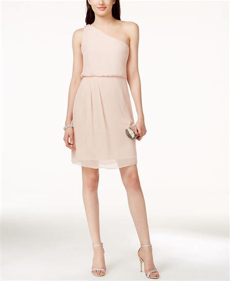 Adrianna By Adrianna Papell One-Shoulder Chiffon Dress - Dresses - Women - Macy's | Embellished ...