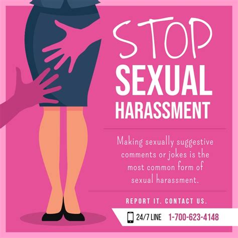 Pink Sexual Harassment Instagram Image Template Postermywall