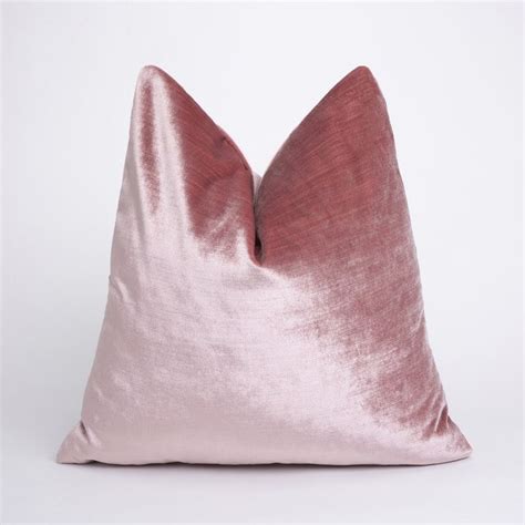 Iridescent Pink Velvet Pillow Cover Salmon Velvet Pillow Etsy Pink