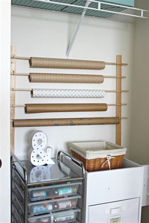 Diy Wrapping Paper Storage Delightfully Noted