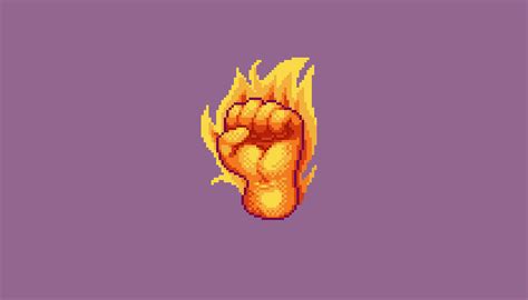 Pixel Dailies On Twitter Rt Sazdxhikari For Today A Red Hot Fist Ready To Strike With