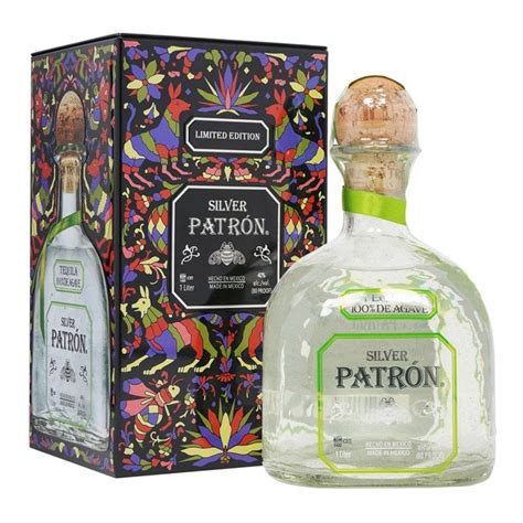 Patron Silver Tequila Mexican Heritage Tin 2019 Litre Spirits
