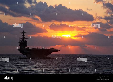 Us Navy Nuclear Powered Aircraft Carrier Uss George Washington Stock