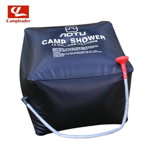40l Outdoor Black Shower Water Bag 10 Gallon Solar Energy Heated Camp