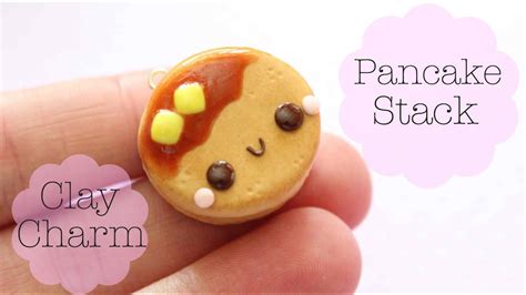 Polymer Clay Pancake Stack Charm Tutorial Youtube
