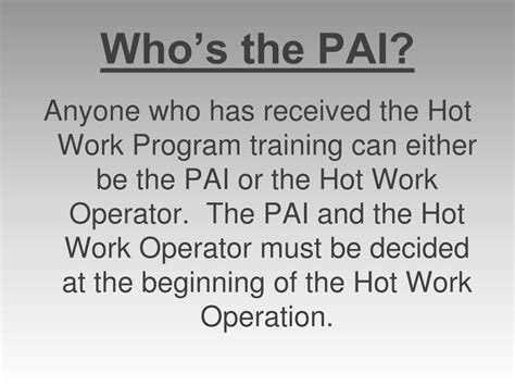 Ppt Hot Work Program Powerpoint Presentation Free Download Id6719649