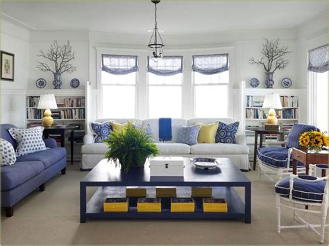 Navy Blue And White Living Room Ideas Living Room Home Design Ideas