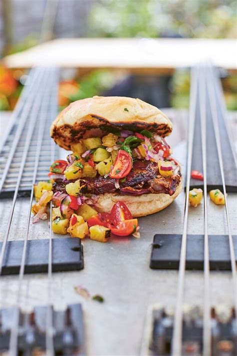 Slow Cooked Lamb Burgers With Fresh Pineapple Salsa To Start Grilling
