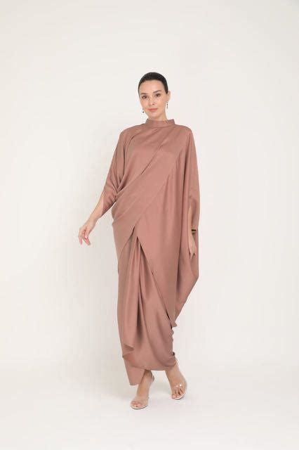 Caftanist Brown Nude Full Set Women S Fashion Muslimah Fashion