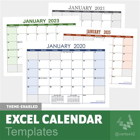 Free Excel Calendar Template 2023 Editable Get Latest News 2023 Update