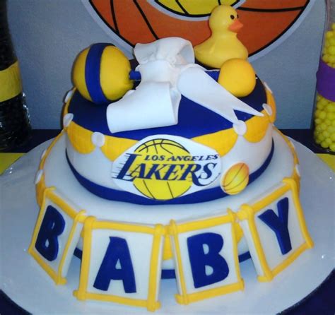 Lakers Themed Baby Shower Cake