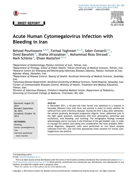 Pdf Cytomegalovirus Infection