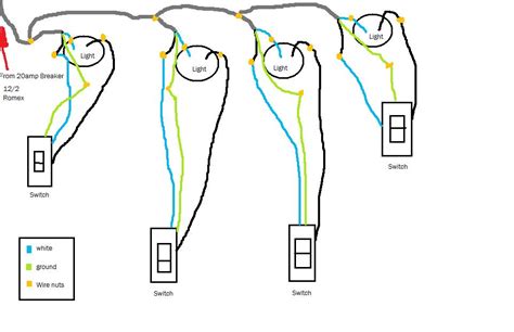 This topic explains 2 way light switch wiring diagram and how to wire 2 way electrical circuit with multiple light and outlet. electrical - Would my Lighting diagram work? - Home Improvement Stack Exchange