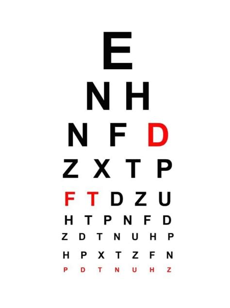 A4 Eye Test Chart Free Printable Worksheet