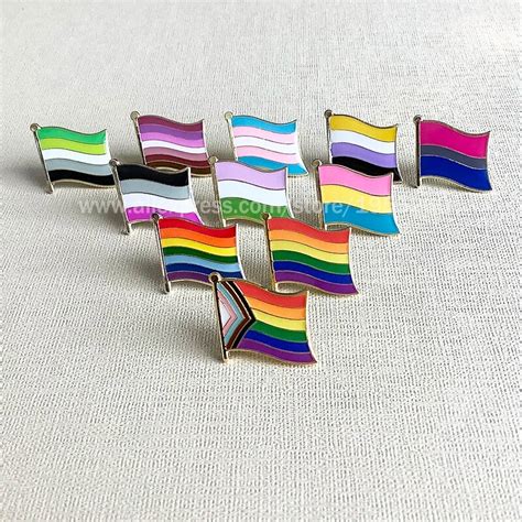 Rainbow Flag Lapel Pins Brooch Badge Lgbtqia Lgbt Bisexual Pansexual Asexual Fashion Jewelry Gi