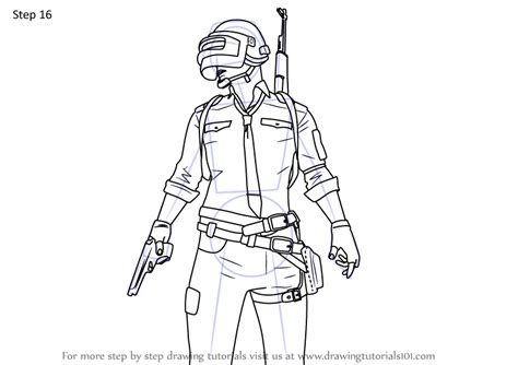 Learn How To Draw PUBG Player PUBG Step By Step Drawing Tutorials
