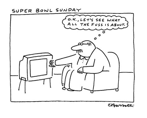 Super Bowl Sunday Drawing By Charles Barsotti Pixels