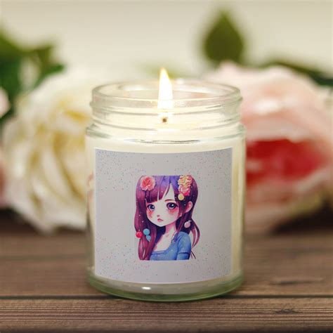 Anime Candle Manga Anime Girl Handpoured Candle 9oz Etsy