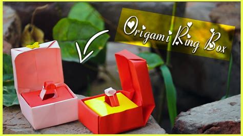 How To Make Origami Paper Ring Box Easy Tutorial Youtube