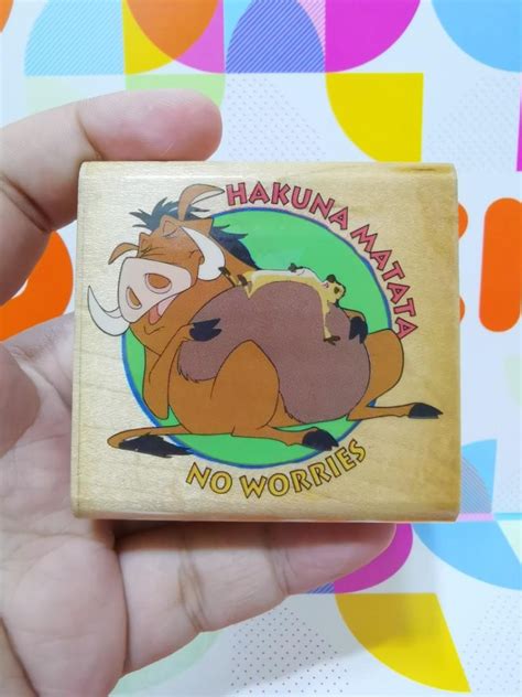 Disney Lion King Timon And Pumba Hakuna Matata Rubber Stamp Hobbies