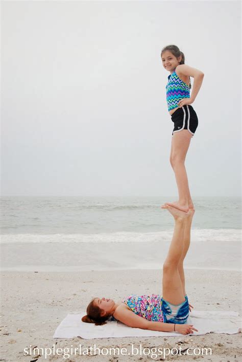 So let's explore some yoga poses where it takes two to tango! Two-Person Stunts and other Tweenage Vacation Photo Ideas