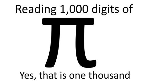 Reading 1000 Digits Of Pi For No Reason Other Than Subs Youtube