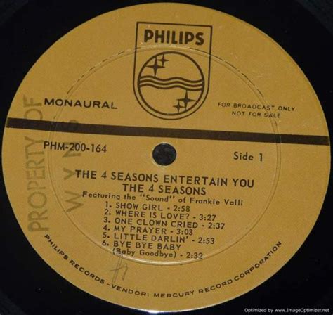 The 4 Seasons The 4 Seasons Entertain You 1965 Vinyl Discogs