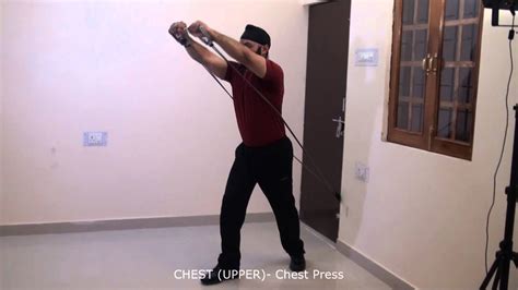 Theraband Chest Upper Chest Press Youtube