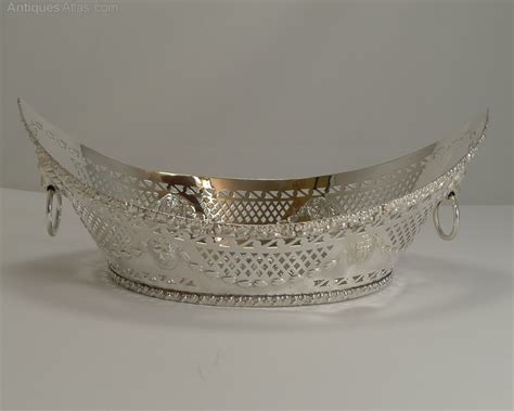 Antiques Atlas Antique English Silver Plated Bread Basket C1900