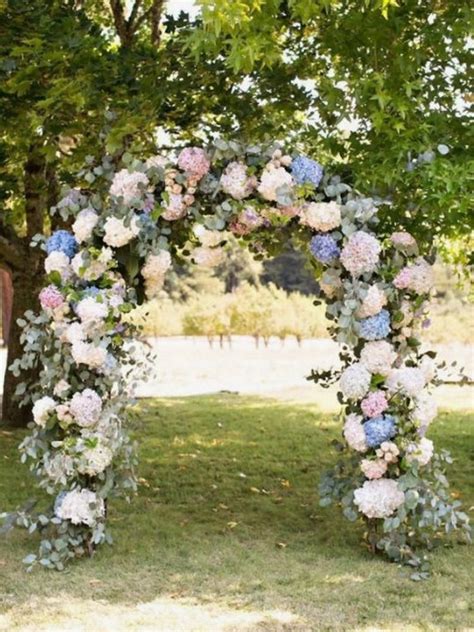 Set Of 10 Silk Hydrangea Flowers Arch Wedding Decor Floral Etsy