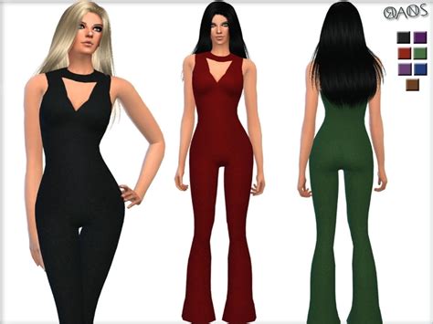 The Sims Resource Flare Lurex Jumpsuit