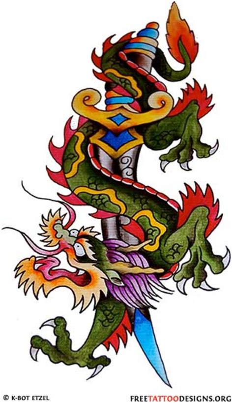 Color Dragon Tattoo Designs With Pictures Hubpages