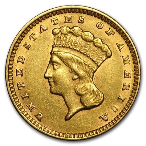 Buy 1874 1 Indian Head Gold Dollar Au Apmex