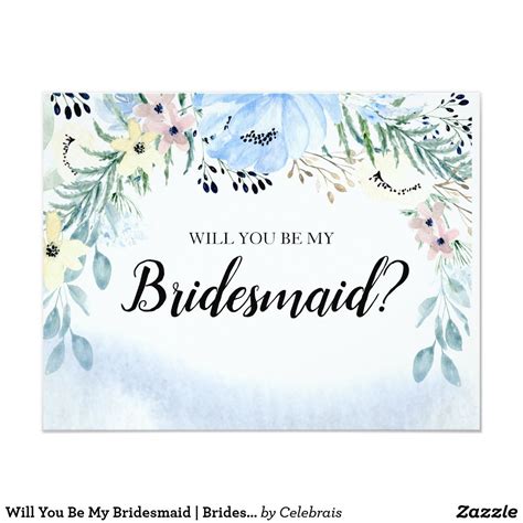Will You Be My Bridesmaid | Bridesmaid Card | Zazzle.com | Bridesmaid cards, Bridesmaid proposal ...