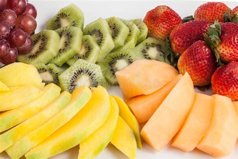 Mixed Fruit Chopped Stock Image Image Of Fresh Platter