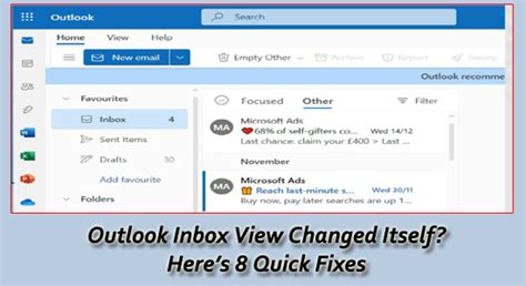 Outlook Inbox View Changed Itself Heres How To Get Default View