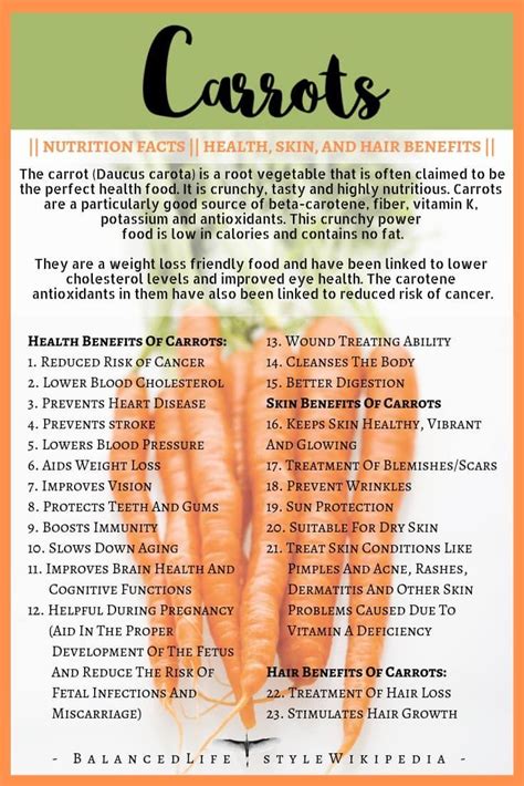 Carrots Nutrition Facts And Health Skin And Hair Benefits Carrot