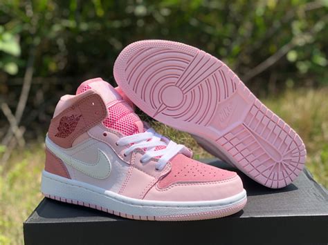 2020 Air Jordan 1 Mid Digital Pink For Girls Cw5379 600