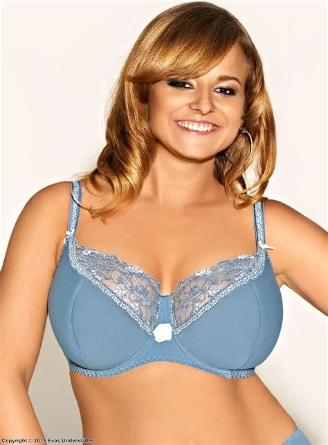 Full Cup Bra Embroidery Partially Sheer Cups